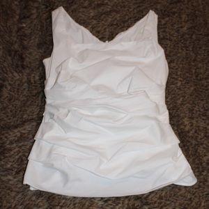 Ann Taylor Ruched Square-neck Blouse